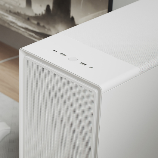 Fractal Design Epoch White RGB Tempered Glass Clear Tint PC Gaming Case